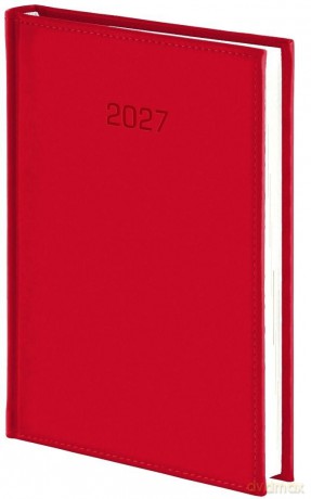 Kalendarz 2027 A4 dzienny Vivella czerwony [KALENDARZ]