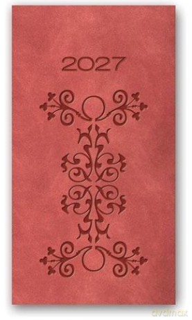 Kalendarz 2027 książkowy A6 Relief ceglasty [KALENDARZ]