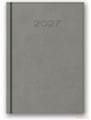 Kalendarz 2027 książkowy B6 Vivella szary [KALENDARZ]