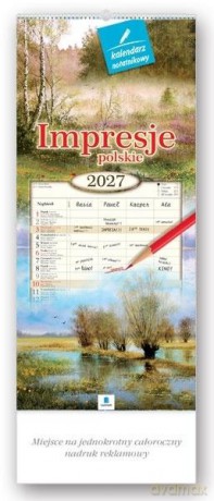 Kalendarz 2027 rodzinny Impresje polskie [KALENDARZ]