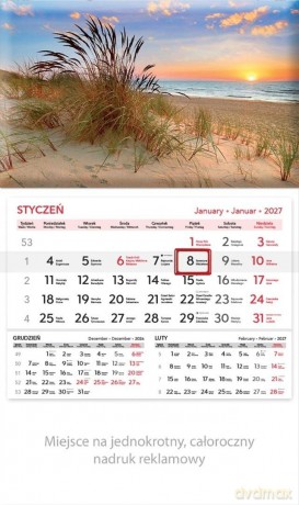 Kalendarz 2027 rodzinny Plaża [KALENDARZ]