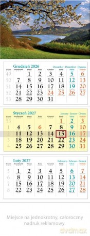 Kalendarz 2027 trójdzielny Pogórze [KALENDARZ]