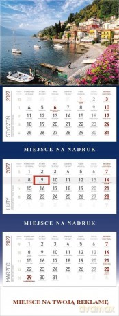 Kalendarz 2027 trójdzielny Zatoka [KALENDARZ]