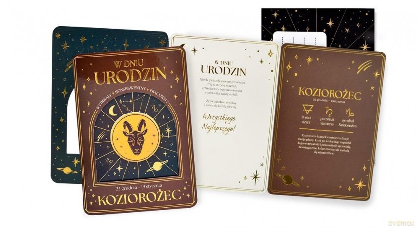 Karnet Urodziny (znaki zodiaku, Koziorożec)