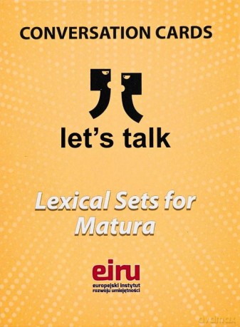 Karty Konwersacyjne Let's talk Lexical Sets for [KSIĄŻKA]
