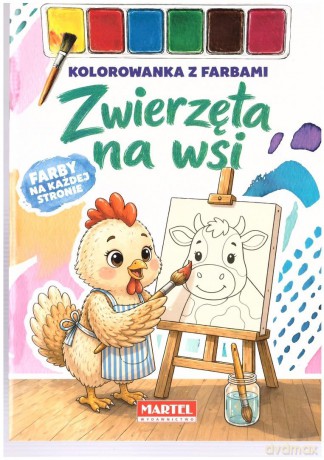 Kolorowanka z farbami Zwierzęta na wsi [KSIĄŻKA]