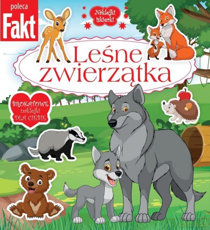 Leśne zwierzątka. Brokatowe naklejki dla ciebie [KSIĄŻKA]