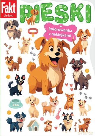 Pieski. Kolorowanka z naklejkami [KSIĄŻKA]