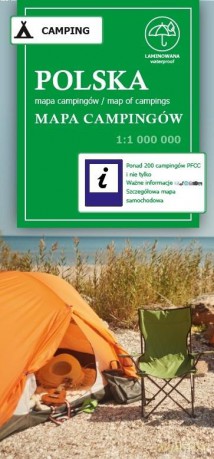 Polska campingów 1:1 000 000