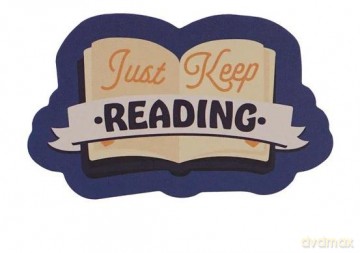 Pulteney Press Naklejka Vinyl Just Keep Reading