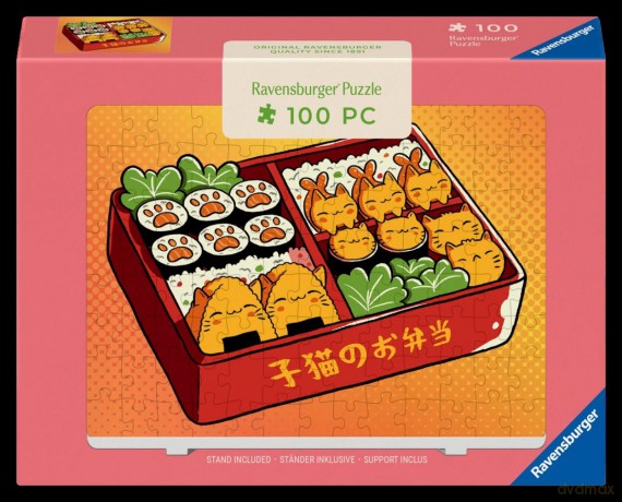 RAVENSBURGER 2D 100 el. Kawaii Cats Bento [PUZZLE]