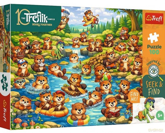 TREFL 100 el. Bobry w akcji [PUZZLE]