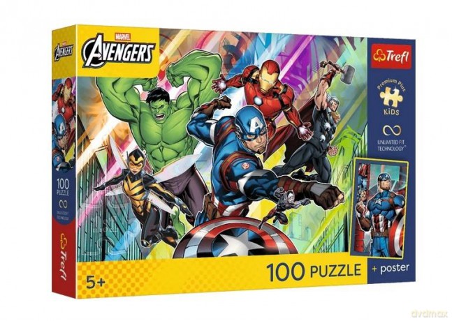 TREFL 100 el. Marvel Potęga i moc + plakat [PUZZLE]