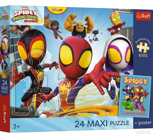 TREFL 24 el. Maxi Przygody pajęczej ekipy [PUZZLE]