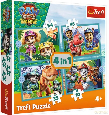 TREFL 4w1 Historie z wyspy dinozaurów [PUZZLE]