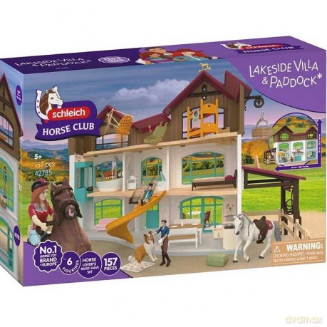 Willa Lakeside z padokiem dla koni i figurkami [FIGURKA]