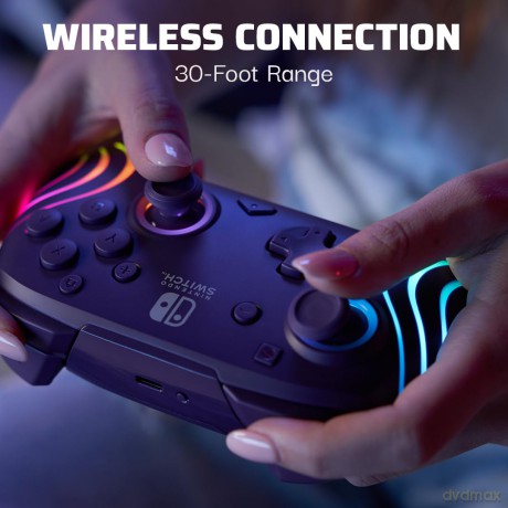 PDP Afterglow Wave Wireless Controller Purple Switch