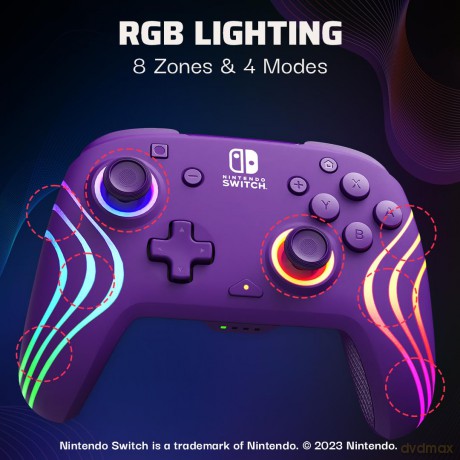 PDP Afterglow Wave Wireless Controller Purple Switch