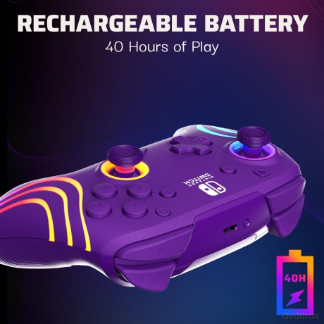 PDP Afterglow Wave Wireless Controller Purple Switch