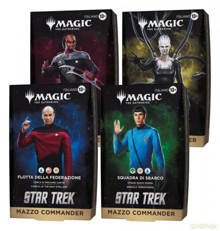 Magic the Gathering Star Trek Commander Decks Case (4) italian [KARTY]