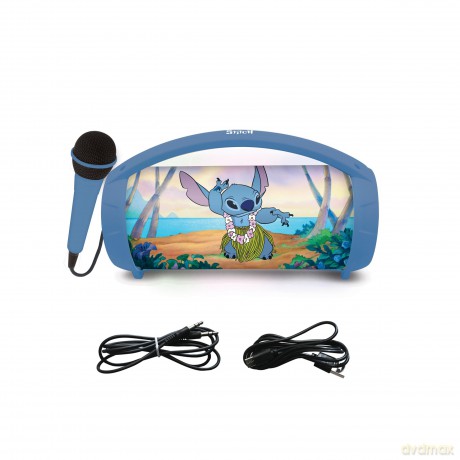 Głośnik bluetooth z mikrofonem Stitch - efekty świetlne, karaoke BTP585DZ