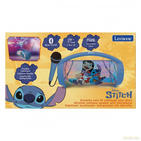 Głośnik bluetooth z mikrofonem Stitch - efekty świetlne, karaoke BTP585DZ