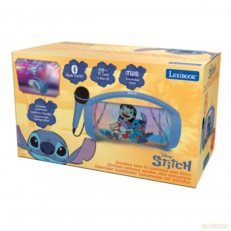 Głośnik bluetooth z mikrofonem Stitch - efekty świetlne, karaoke BTP585DZ