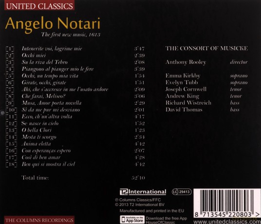 Notari: First New Music 1613 [CD]
