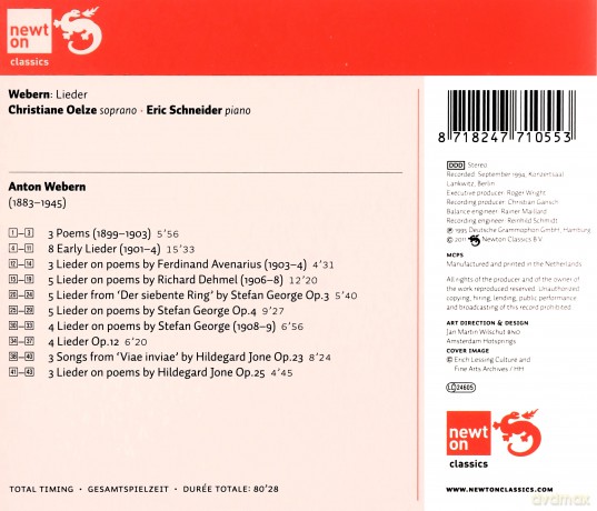 Webern: Lieder [CD]