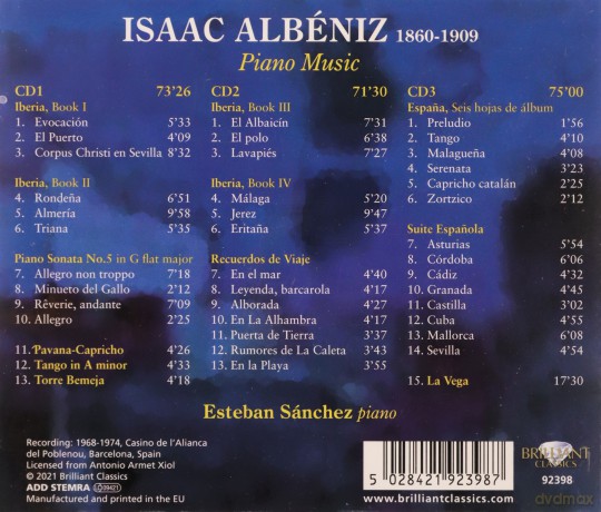 Esteban Sanchez: Albeniz: Suite Espagnole [CD]