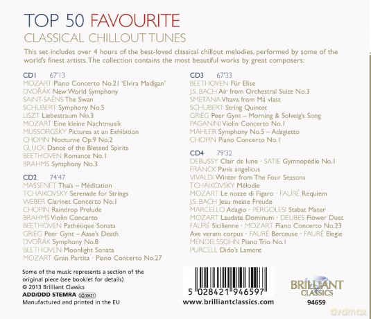Top 50 Favourite Classical Chillout Tunes [4CD]