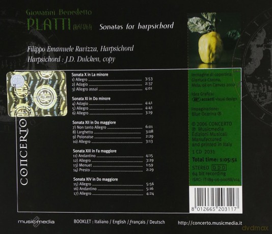 Platti: Sonatas For Harpsichord [CD]