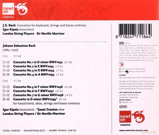 Bach: Keyboard Concertos Bwv105 [CD]