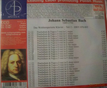Bartkiewic Urszula: Johann Sebastian Bach: Das Wohltemperierte Klavier - Teil II [CD]