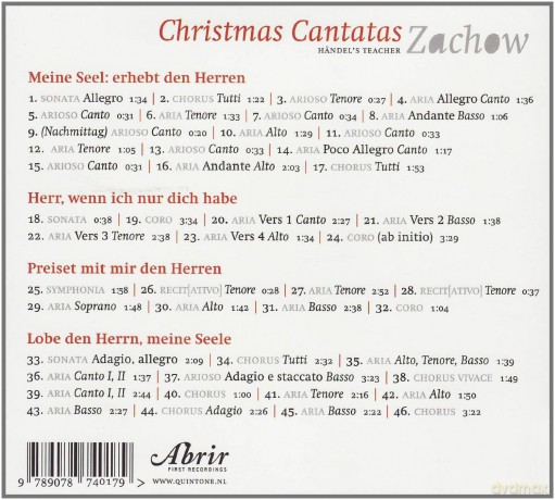 Zachow: Christmas Cantatas [CD]