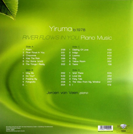 Jeroen Van Veen: Yiruma: Piano Music \'RIVER Flows In You\' [Winyl]
