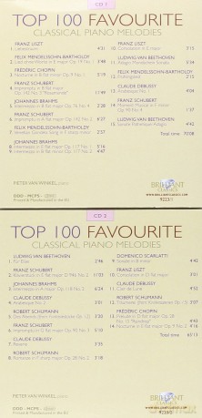 Top 100 Favourite Classical Piano Melodies [CD]