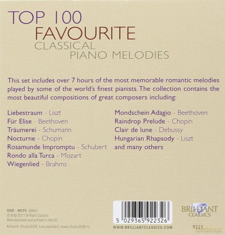 Top 100 Favourite Classical Piano Melodies [CD]