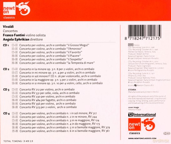 Vivaldi: Concertos [CD]