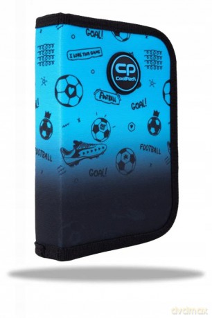 Coolpack, Piórnik jednoklapkowy bez wyposażenia Clipper - Game Over Gradient Blue (F076008)