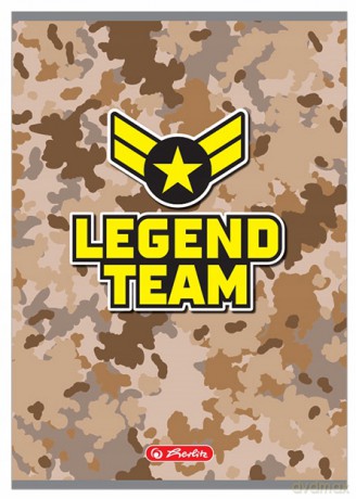 Herlitz, zeszyt A5, 16 kartek w linię podwójną - Military