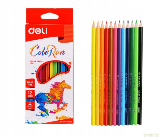 Kredki ołówkowe bezdrzewne, 12 kolorów