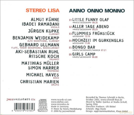 Stereo Lisa: Anno Onno Monno [CD]