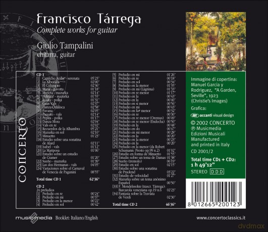 Tarrega: Works For Guitar Solo [CD]