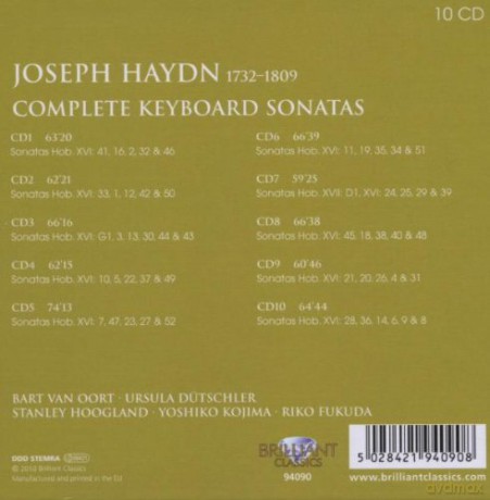 Van Oort, Dutschler, Hoogland, Kojima: Haydn: Complete Keyboard Sonatas [CD]