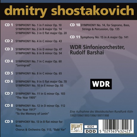 Wdr Sinfonieorchester Koln: Shostakovich: The Complete Symphonies [11CD]