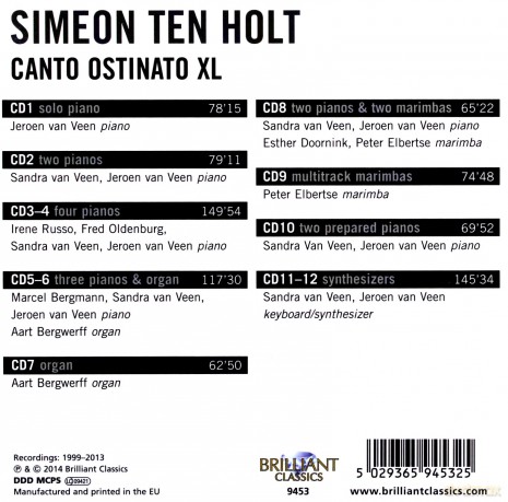 Jeroen Van Veen And Friends: Ten Holt: Canto Inato XL [12CD]