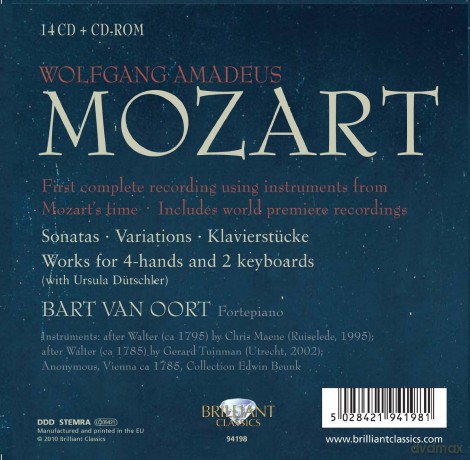 Van Oort: Mozart: Complete Pianoforte Works [CD]