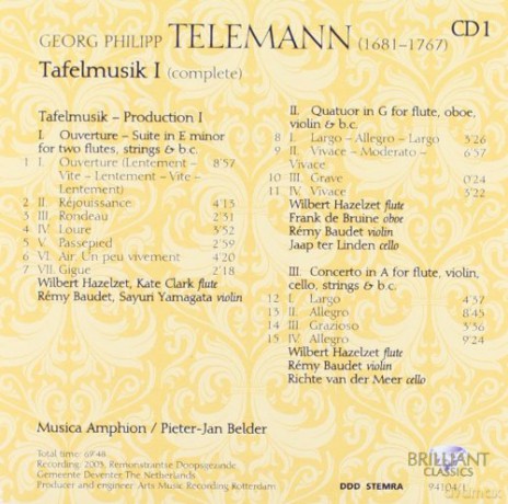 Telemann Edition [CD]