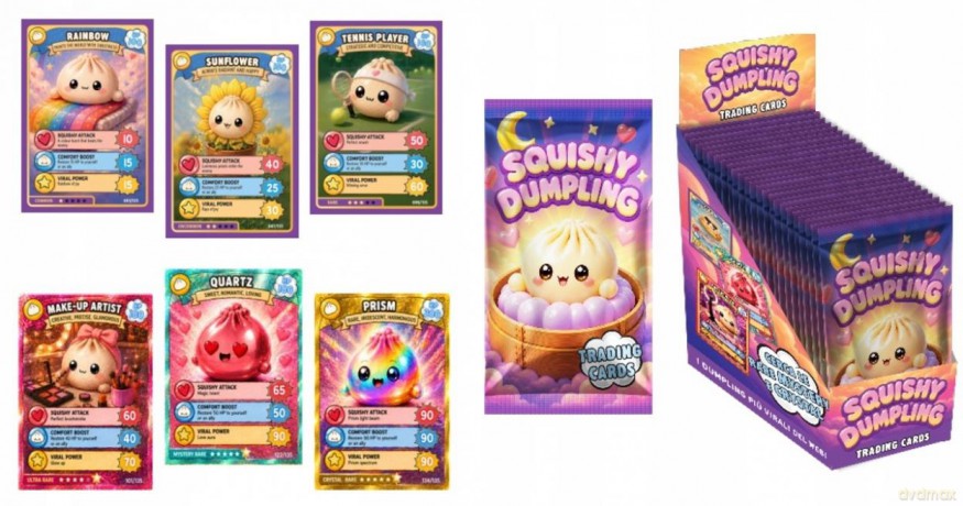 Karty laminowane squishy dumpling MIX [GRA]